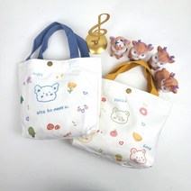 귀여운 곰 컬러 곰 미니 에코백 가방