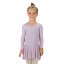 Elowel 여아용 러플 긴소매 스커트 레오타드 다양한 색상 발레 / 체조 / 댄스 의류 라벤더. Intermediate / 6-8, Lavender, Lavender