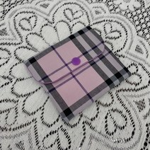 핸드메이드 바이올렛 체크 카드지갑