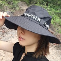 메쉬 남자 등산모자 통풍잘되는 낚시 벙거지 모자, 블랙