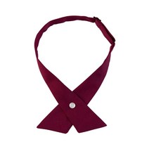 Women Girls Criss-Cross Bow Tie Japanese Style School Girl Uniform Solid Color Adjustable Bowtie Pre