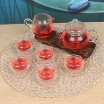 박씨상방 이중잔 5인 유리다기세트 350ml