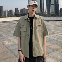 반팔셔츠_야상_오버핏_밀리터리_남성셔츠_캐주얼남방_INSUM76 209A