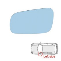 Rhyming-가열 사이드 백미러 유리 히터 김서림 방지 성에 제거 윙 미러 폭스바겐 제타 골프 MK4 1999-2004 에 적합126993, Blue glass Left