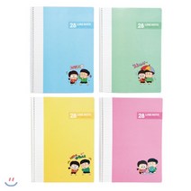 흔남 28라인 노트(옐로우/핑크/민트/블루)(랜덤발송), 미래엔아이세움