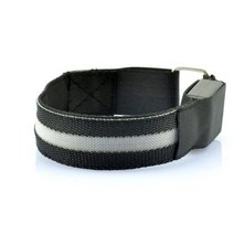 야외 스포츠 밤 실행 완장 LED 빛 USB 충전식 안전 벨트 팔 다리 경고 팔찌 사이클링 자전거 자전거 라이트, 02 with battery|러시아