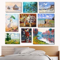 클로드 모네 인테리어 액자 No1~10 프레임 3호(27x19cm), 9.트루빌/프레임액자(골드)_28840192