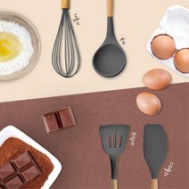 파스텔톤 키친툴 실리콘 조리도구 세트 가정용 주부 키친툴세트 부엌도구 이사 업소용, 그레이