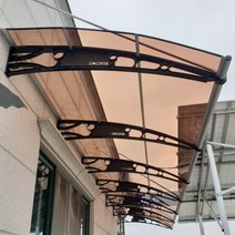 캐노픽스 1500x8200 비막이 가격 시공 자재 브라켓 렉산 폴리카보네이트 창문렉산, 회색틀 투명렉산