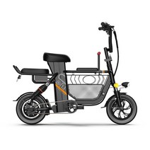 2인승전기자전거 Bici eletrica 소형 도시 통근 전기 자전거 여성용 접이식 리튬 배터리 부모 자녀, 01 black, 01 8A