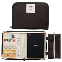 퍼니메이드 투데이 캔버스 북파우치 만년다이어리, 차콜