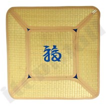 복(福) 자수 왕골 방석 사각 여름 시원 통풍 시트 시원 쿨, 단품