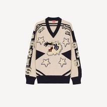 겐조 22FW 바시티 메리노 울 브이넥 니트 FC65PU3293BB 77
