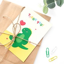 엽서카드 POSTCARD 안녕 말랑 티라노 THANK YOU, 단품