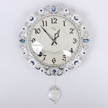 꾸미아트 클라드 로얄 무소음 추 벽시계-은색