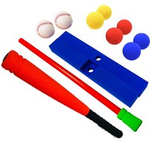 2In1 야구 배팅 세트 및 피칭 머신 골프 장난감 어린이용 16/21in 유아 남아, 02 Red 8 balls_02 21in