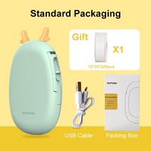 스티커인쇄기 라벨제작 폼텍라벨지 스티커라벨기Supvan E10 Labeler 블루투스 스마트 열전 사 프린터 스티, 03 E10Green 1Label Ade, 1개
