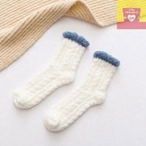 여성 수면양말 따뜻한 겨울 방한 보온 양말 화이트