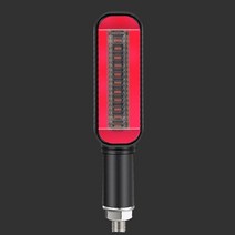 바이크 오토바이 라이트 전조등 램프 튜닝 LED 턴 시그널 정지 신호 DRL 흐르는 물 깜박임 2 in 1 깜박이 표시기 테일 범용 브레이크 개, [02] 파란