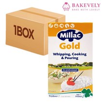 [박스] 밀락골드 휘핑크림 1L (12개) 혼합 컴파운드 생크림 무가당