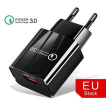 샤오미 포코 X3 고속 충전 USB EU 벽 충전기 NFC M3 10T 라이트 10 9 레드미 노트 8 프로 c타입 케이블, Charger Black