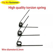 V 봄 0.3 와이어 직경 비틀림 작은 머리핀 180/120/90/60 Degree 스프링 10pcs, 3 laps 60 degrees_0.3mm | 4mm
