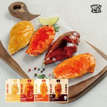 뺀닭 리얼통살 소스 닭가슴살 4종 혼합, 32팩, 100g