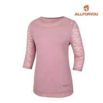 [올포유] [올포유] 여성 레이스 7부 티셔츠 AWTRJ6153-403_G