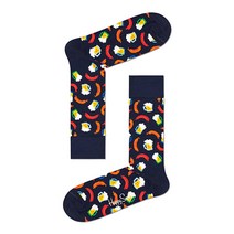 Happy Socks 롤링 스톤 양말 박스 세트 정품보장, 9-11, Green-white-yellow-orange-blu