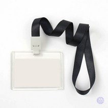 투명 아크릴 사원증 케이스 3P세트 가로형 블랙 명찰케이스 사원증 사원증 케이스 목걸이 사원증 케이스 세로