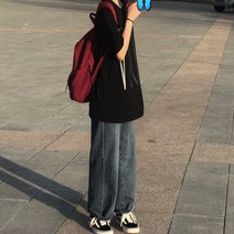 카고 청바지 여성 스트레이트핏 일자 와이드 루즈핏 작은 키 빅진 트렌드 2568968527