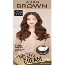 미쟝센 헬로크림 염색약 6WB 웜브라운 (봄가을웜톤)/블랙핑크