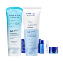 [SSG단독][미샤] 슈퍼 아쿠아 울트라 히알론 폼 + 필링젤 + 증정3종키트(스킨에센스+에멀전+크림), 단품
