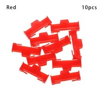 RC서보 아두이노서보모터 패스너 조인트 느슨한 diy rc 비행기 플라스틱 서보 코드 플러그 프로텍터 서보 연장 케이블 버클 클립, 10pcs-레드
