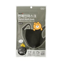 아트박스 연예인마스크폴리블랙3매, 3개, 블랙