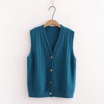 여자 중학생 단색 버튼 조끼 가디건 여중생 교복 에어컨 독서실 학교 중딩 고딩 10대