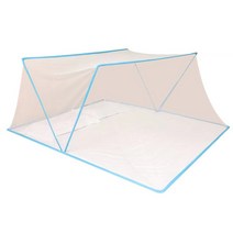 리빙대장 침대 모기장 초간편 텐트 야외 캐노피 다양한사이즈, 블루(90*53cm-유아침대)