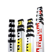 측량 폴대 막대자 접이식자 눈금 현장 높이 측정 5 7m, 두꺼운 수출 모델 3 미터
