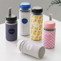 어썸보틀 디자인 보틀 파우치 물병커버 네오프랜재질(보틀미포함), 스마일 파우치(민트)