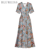 [블루레이스] 날개소매나염롱원피스_B2M1OP3571