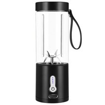 믹서 530Ml 전기 주스 블렌더 강력한 7.4V 기계 4000mah 방수 신선한 추출기 Foy 홈, [02] Black