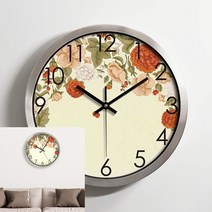 원형 벽시계 실버 무소음전자벽시계 욕실시계 투명벽시계 레트로벽시계무소음거실 무소음벽시계 가벼운벽시계