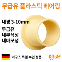 한국이구스 베어링 3-10mm iglidur J 독일 정품 플랜지 DU 부싱 무급유 내마모성 플라스틱 베어링, 내경 8mm:JFM-0810-038