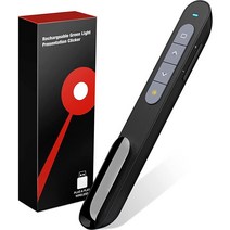 레드 라이트가 있는 프리젠테이션 클리커 파워포인트 클리커 무선 프레젠터 리모컨 RF 2.4GHz USB 포인터 슬라이드 어드밴서 Mac 노트북 컴퓨터용 하이퍼링크 볼륨 컨트롤, D05_RED