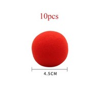 손가락 스폰지 볼 마술 트릭 클래식 마술사 환상 코미디 클로즈업 무대 카드 매직 액세서리 10 개, 10 red 4.5cm, 10  red 4.5cm