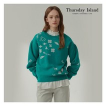 [백화점매장정품출고] 써스데이아일랜드 여성 니트 가디건 [Thursday Island] 볼륨 소매 자카드 풀오버(T212MSW131W)