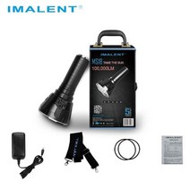 고광도 조명 써치라이트 10만루멘 캠핑 라이트 imalent ms18 led 손전등, 하얀, 검은색