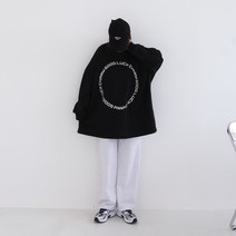 애플망고샵 기모 겨울 빅사이즈 오버핏 써클 롱박스 티셔츠