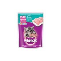 위스카스 고양이 주식파우치, 주니어 참치 80g