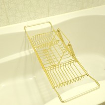 욕조트레이 반신욕 욕실 거치대 받침대 테이블 덮개 스테인리스 골드, 실버(거치대포함)